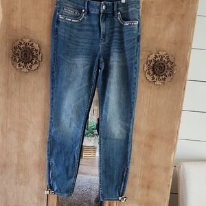 White House Black Market Blue Ankle Jeans, Size 6